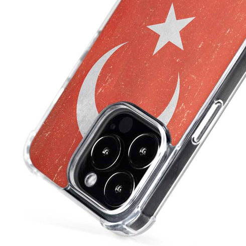 Turkish Flag Distressed iPhone 16 Pro MagSafe Case